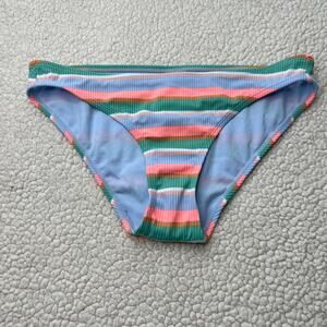 Xhilaration Blue Green Orange Cheeky Bikini Bottom Medium